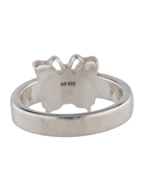 gucci ring womens butterfly|designer Gucci silver rings.